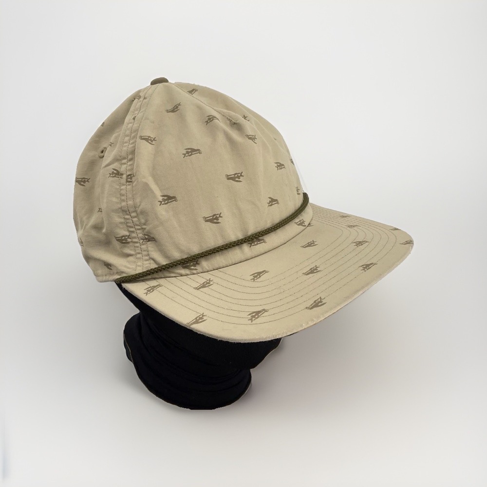 Vintage Patagonia Beige Strapback Duck Spoon Long Bill Cap Y2K
